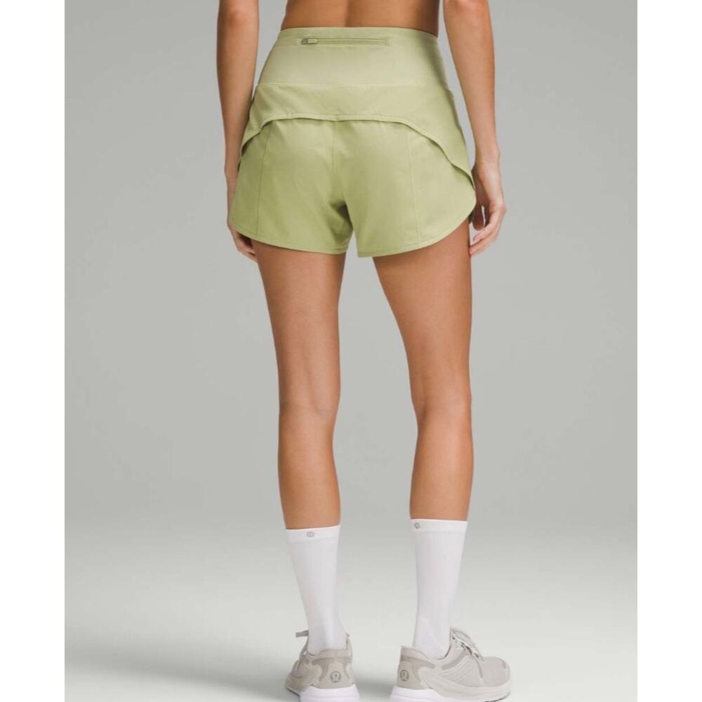 Lululemon Speed Up High-Rise Lined Short 4" in Edamame Green